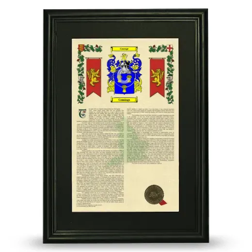 Comings Deluxe Armorial Framed - Black