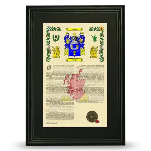 Comyn Deluxe Armorial Framed - Black