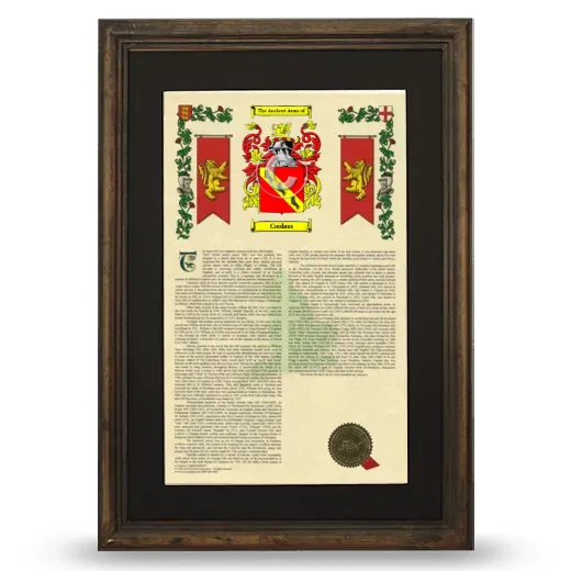 Coolass Deluxe Armorial Framed - Brown