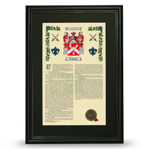 Cordonnier Deluxe Armorial Framed - Black