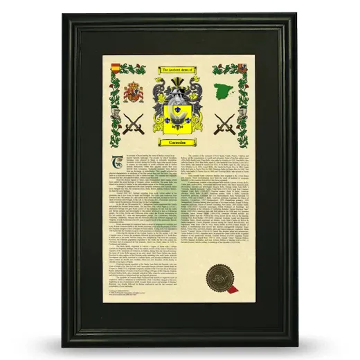 Corredor Deluxe Armorial Framed - Black