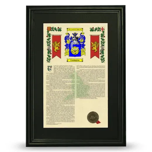Cossington Deluxe Armorial Framed - Black