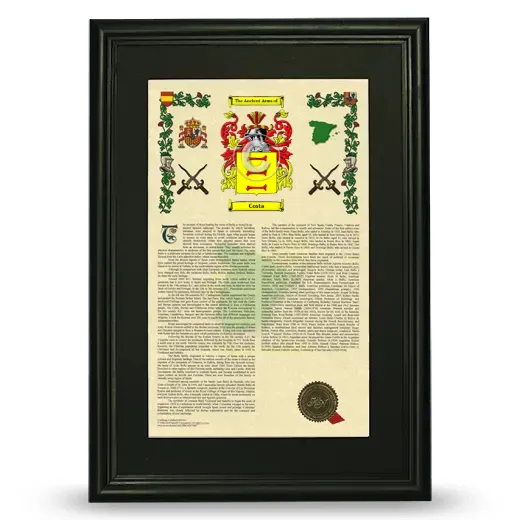 Costa Deluxe Armorial Framed - Black