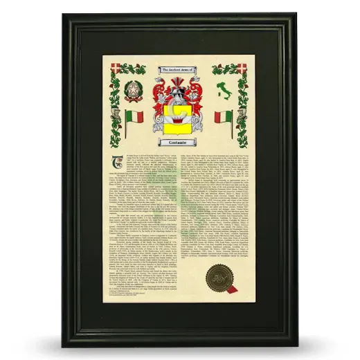 Costante Deluxe Armorial Framed - Black