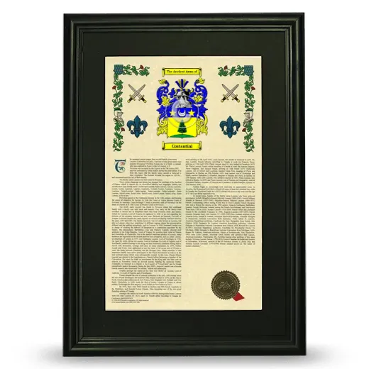 Costantini Deluxe Armorial Framed - Black