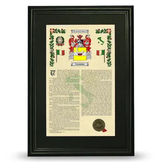 Costantino Deluxe Armorial Framed - Black