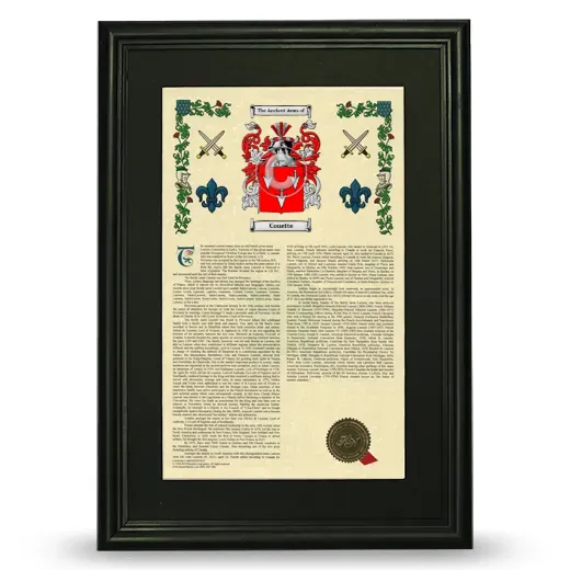 Couette Deluxe Armorial Framed - Black