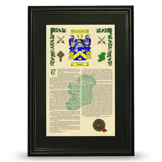 County Deluxe Armorial Framed - Black