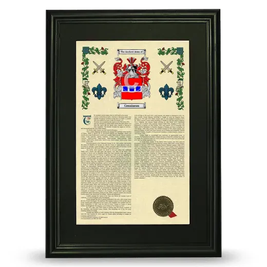 Cousineau Deluxe Armorial Framed - Black