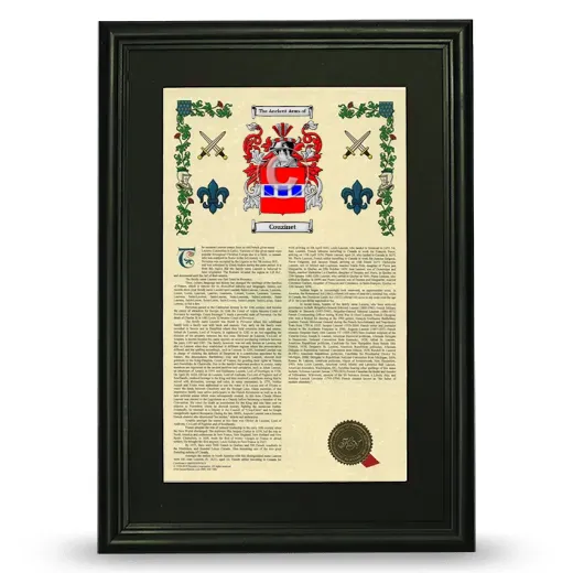 Couzinet Deluxe Armorial Framed - Black