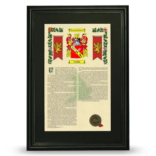 Cowlins Deluxe Armorial Framed - Black