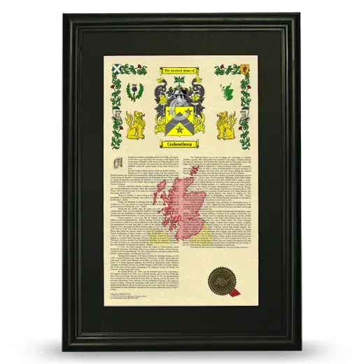 Crakenthorp Deluxe Armorial Framed - Black
