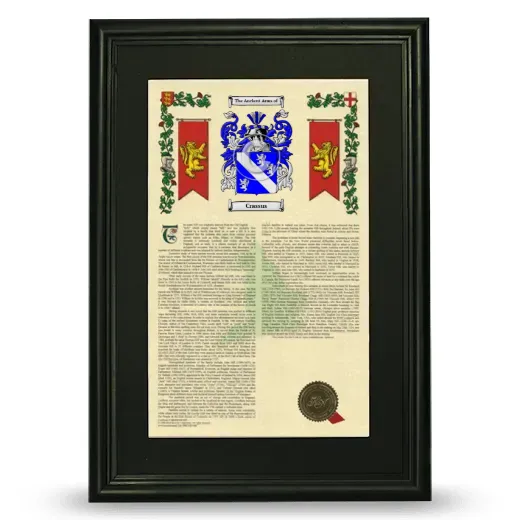 Crassus Deluxe Armorial Framed - Black