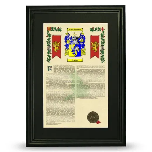 Crofdyn Deluxe Armorial Framed - Black