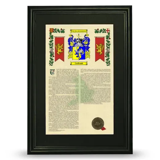 Croftomb Deluxe Armorial Framed - Black
