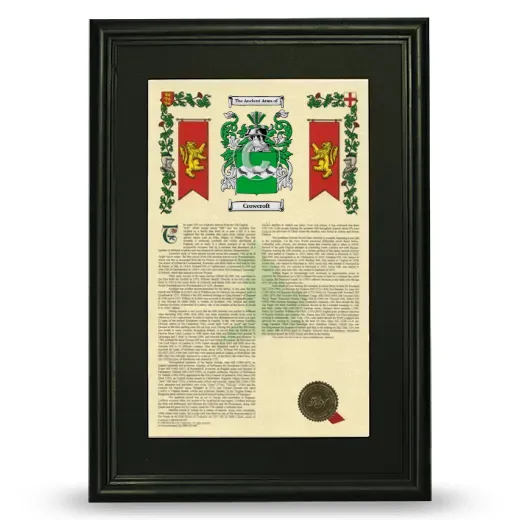 Crowcroft Deluxe Armorial Framed - Black