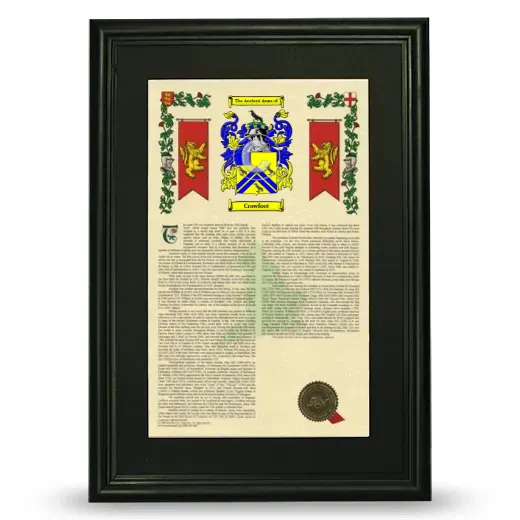 Crowfoot Deluxe Armorial Framed - Black