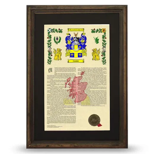 Crozier Deluxe Armorial Framed - Brown