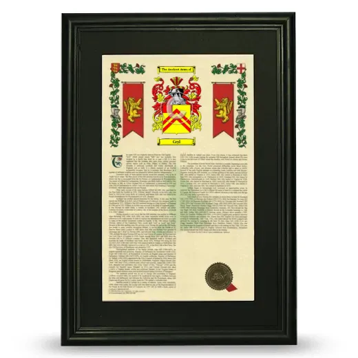 Cryl Deluxe Armorial Framed - Black