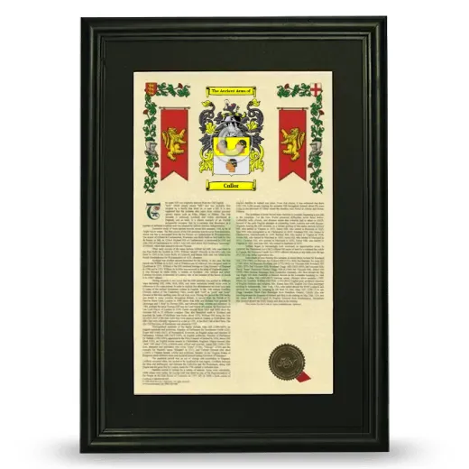 Cullor Deluxe Armorial Framed - Black