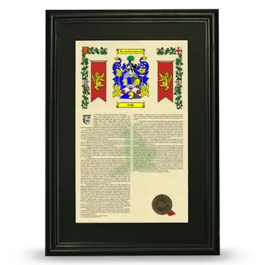 Culy Deluxe Armorial Framed - Black