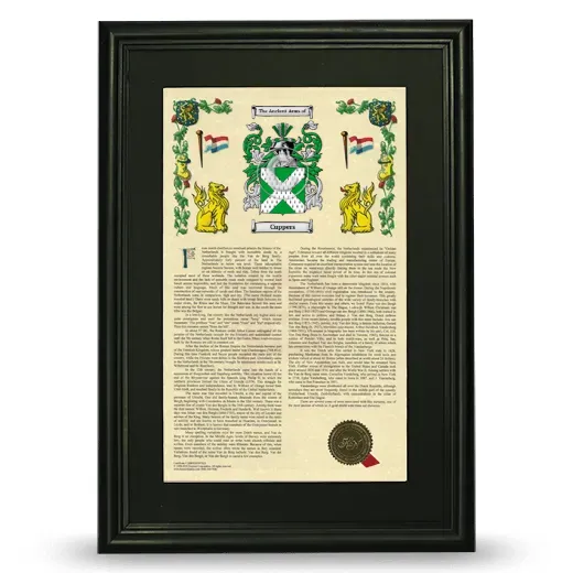 Cuppers Deluxe Armorial Framed - Black