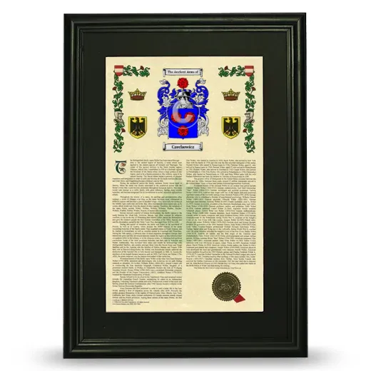 Czechowicz Deluxe Armorial Framed - Black