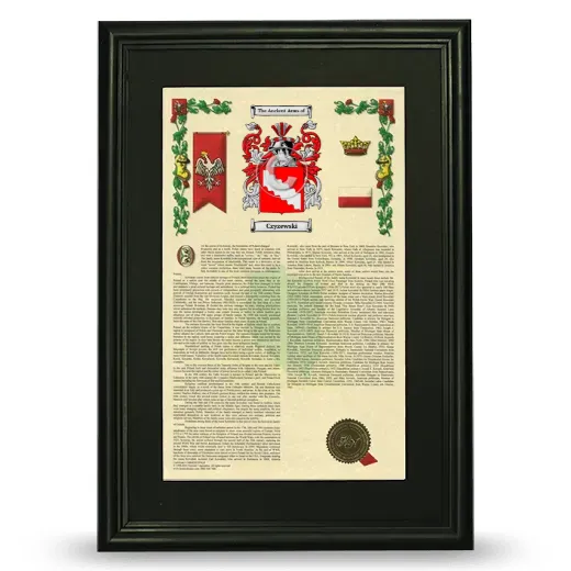 Czyzewski Deluxe Armorial Framed - Black