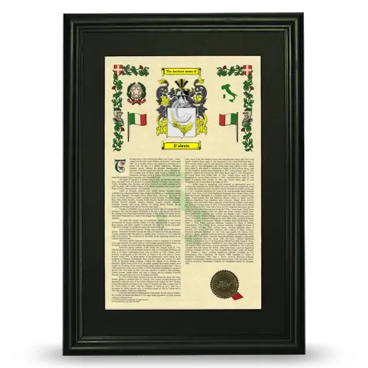 D'alesio Deluxe Armorial Framed - Black