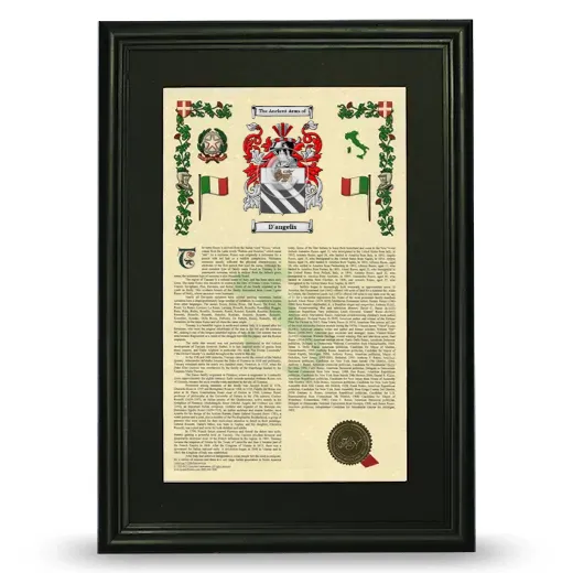 D'angelis Deluxe Armorial Framed - Black
