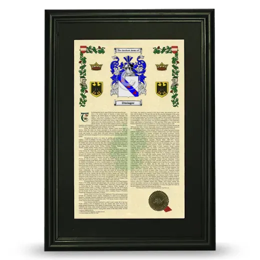 Düringer Deluxe Armorial Framed - Black