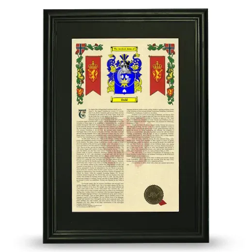 Dahl Deluxe Armorial Framed - Black