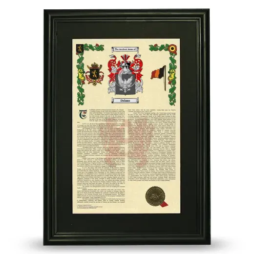 Dahms Deluxe Armorial Framed - Black