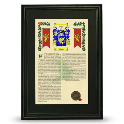 Dalbert Deluxe Armorial Framed - Black