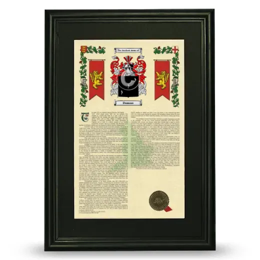Damms Deluxe Armorial Framed - Black