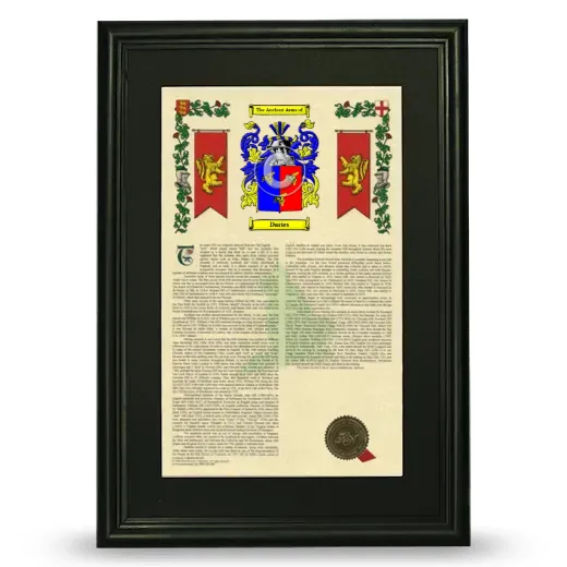 Daries Deluxe Armorial Framed - Black