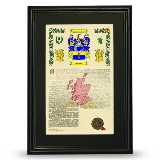 Davisan Deluxe Armorial Framed - Black