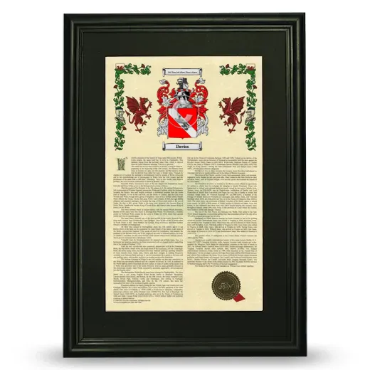 Daviss Deluxe Armorial Framed - Black