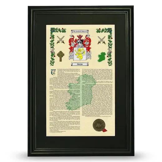 Davyn Deluxe Armorial Framed - Black