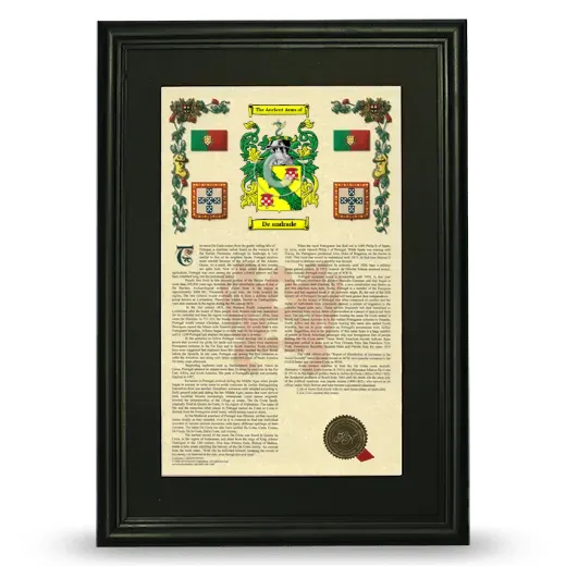 De andrade Deluxe Armorial Framed - Black