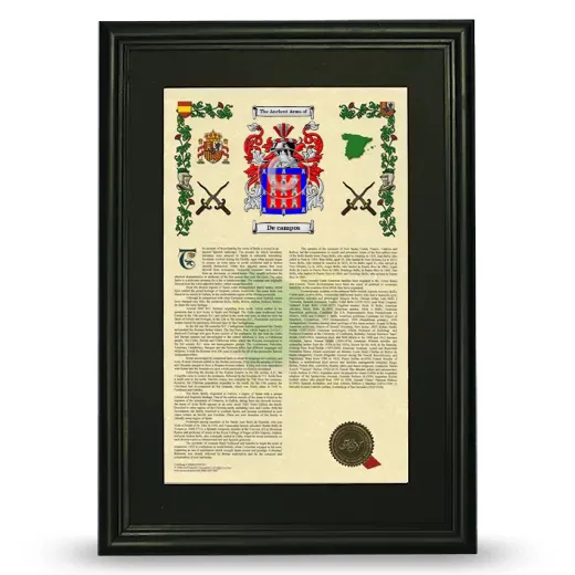 De campos Deluxe Armorial Framed - Black