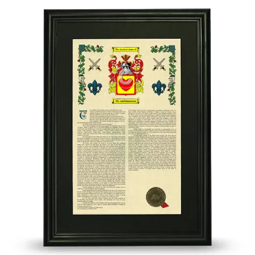 De carbonneau Deluxe Armorial Framed - Black