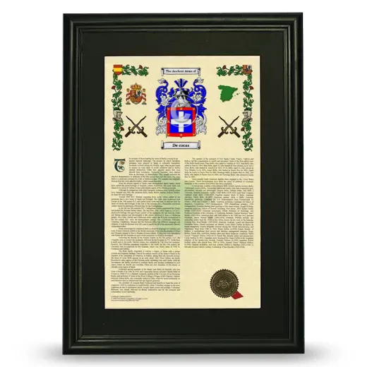 De cocas Deluxe Armorial Framed - Black