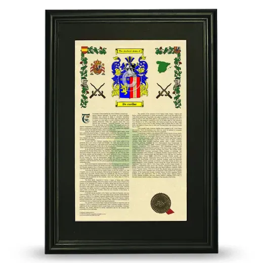 De cuellar Deluxe Armorial Framed - Black