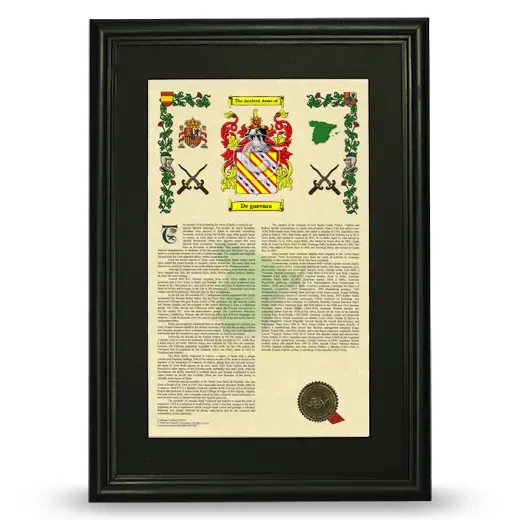 De guevara Deluxe Armorial Framed - Black