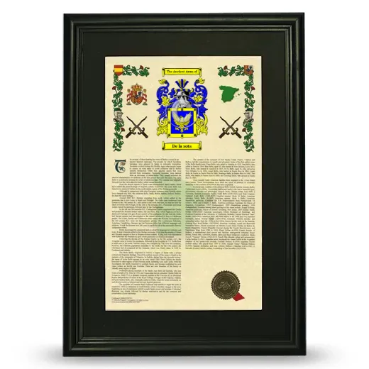 De la sota Deluxe Armorial Framed - Black