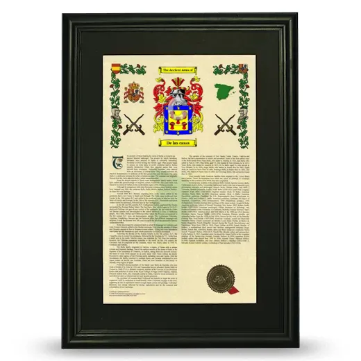 De las casas Deluxe Armorial Framed - Black