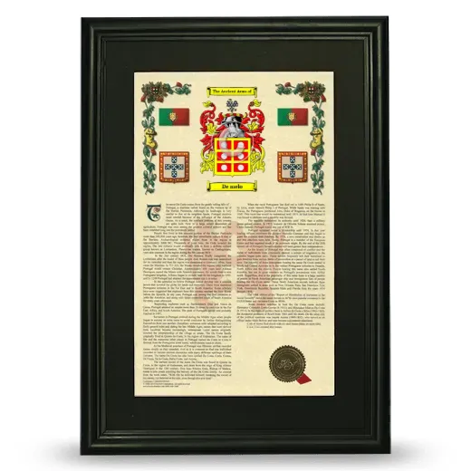 De melo Deluxe Armorial Framed - Black