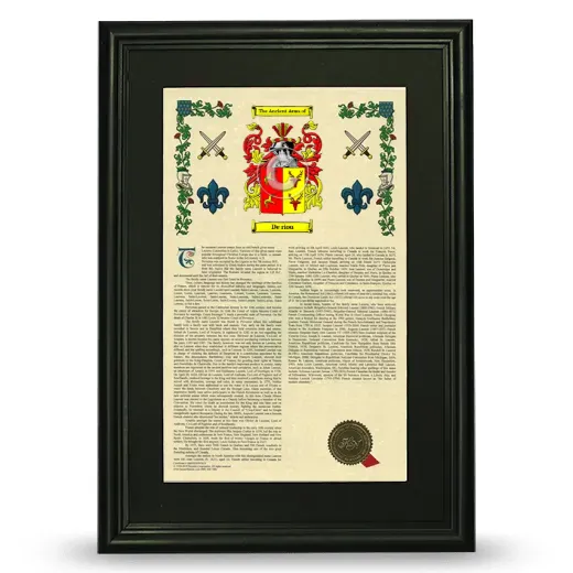 De riou Deluxe Armorial Framed - Black