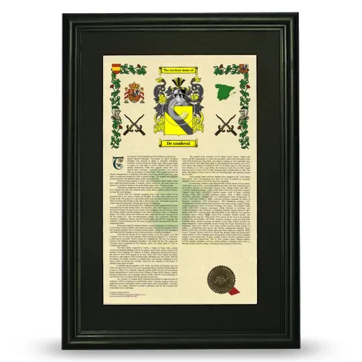 De sandoval Deluxe Armorial Framed - Black